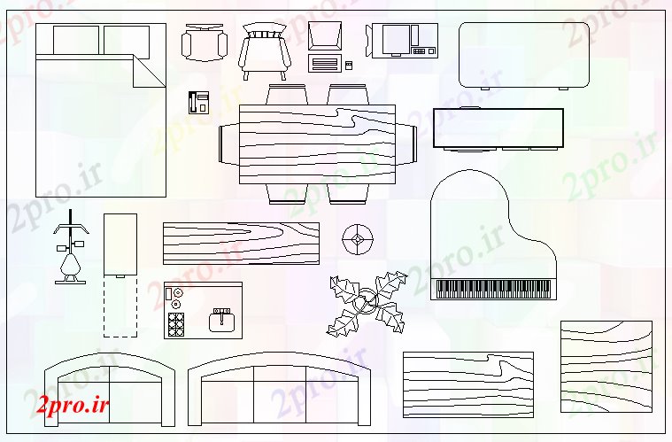 دانلود نقشه بلوک مبلمان بلوک مبلمان (کد64369)