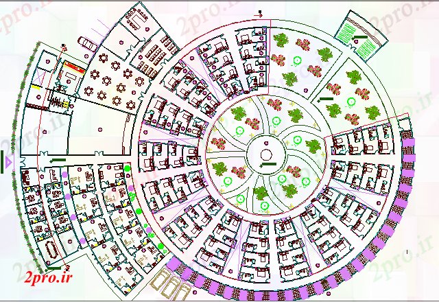 دانلود نقشه بیمارستان - درمانگاه - کلینیک پرستاری زیستی آب و هوایی اصلی پایدار معماری پروژه های 66 در 96 متر (کد64380)