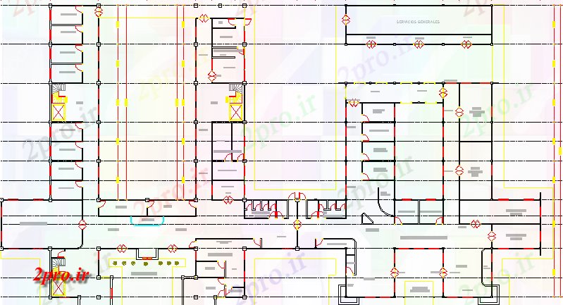 دانلود نقشه بیمارستان -  درمانگاه -  کلینیک ساختار بیمارستان شهر منطقه جزئیات (کد64387)