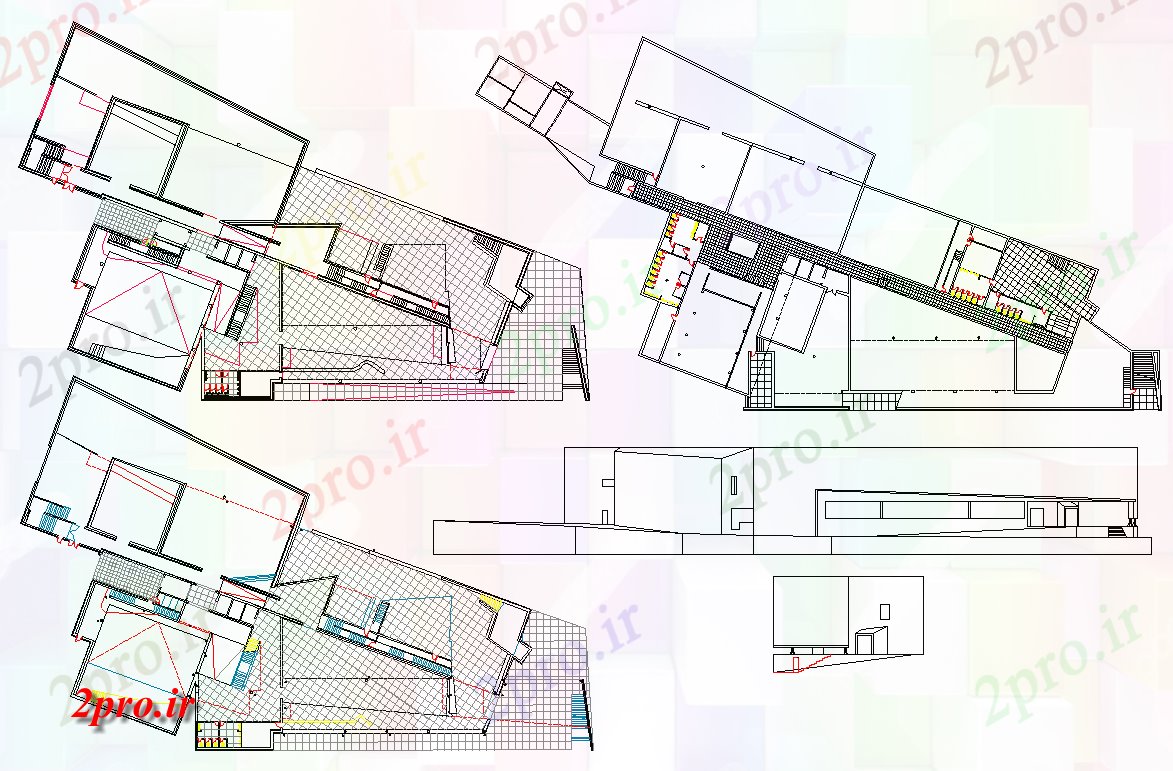 دانلود نقشه  ساختمان دولتی ، سازمانی پروژه مرکز هنر گالیسی (کد64489)