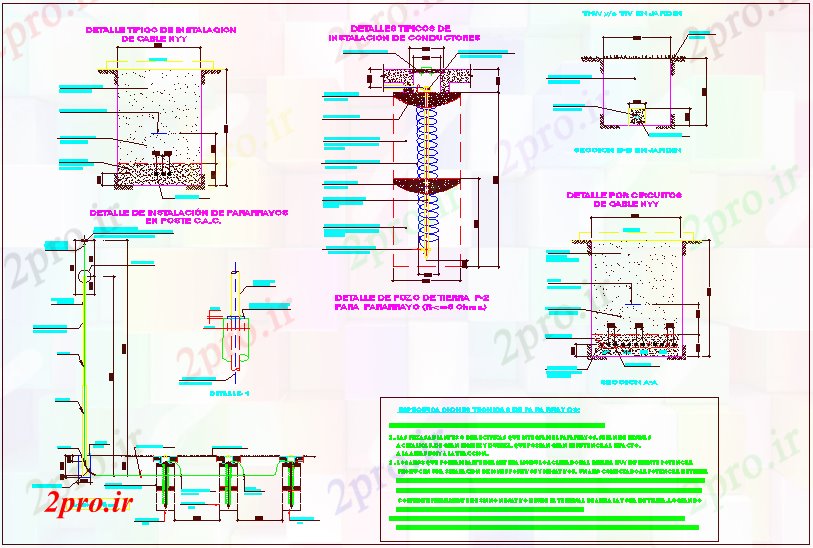 دانلود نقشه جزئیات ساخت و ساز  ساخت و ساز نصب و راه اندازی الکتریکی    (کد64500)