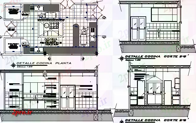 دانلود نقشه آشپزخانه آشپزخانه پروژه معماری بیمارستان (کد64508)
