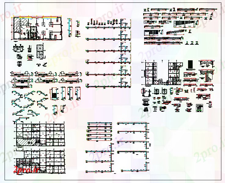 دانلود نقشه ساختمان مرتفعساختمان برنامه ریزی و طراحی سازه جزئیات 17 در 38 متر (کد64516)