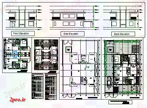 دانلود نقشه مسکونی ، ویلایی ، آپارتمان پیشنهادی طرحی دوبلکس طراحی 10 در 13 متر (کد64610)