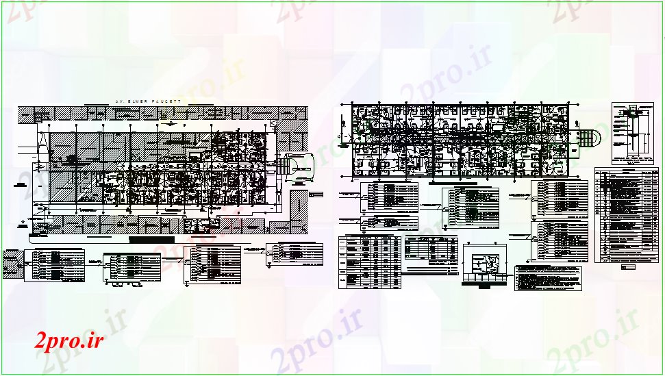 دانلود نقشه معماری  خط برقی با طرحی طبقه از بیمارستان (کد64611)