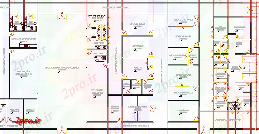 دانلود نقشه بیمارستان -  درمانگاه -  کلینیک  زنان و زایمان بیمارستان معماری طرحی  (کد64666)