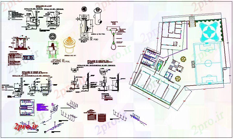 دانلود نقشه جزئیات لوله کشی هیدرولیز  نصب و راه اندازی خط لوله با طرحی مدرسه (کد64681)