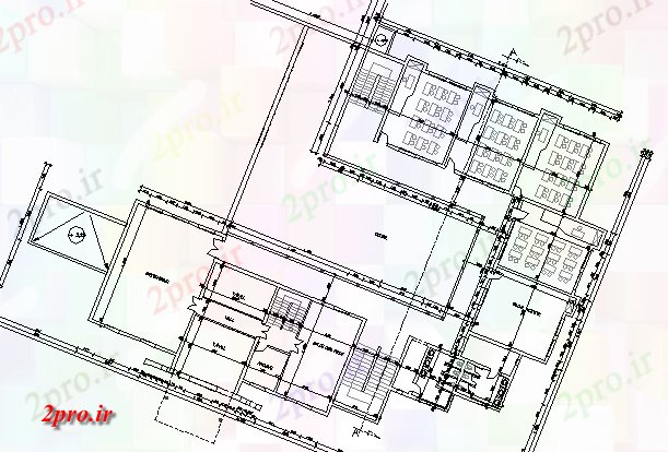 دانلود نقشه دانشگاه ، آموزشکده ، مدرسه ، هنرستان ، خوابگاه - چند طبقه مدرسه معماری طرحی 26 در 36 متر (کد64714)