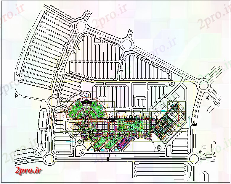 دانلود نقشه بیمارستان - درمانگاه - کلینیک بیمارستان طراحی 225 در 479 متر (کد64738)