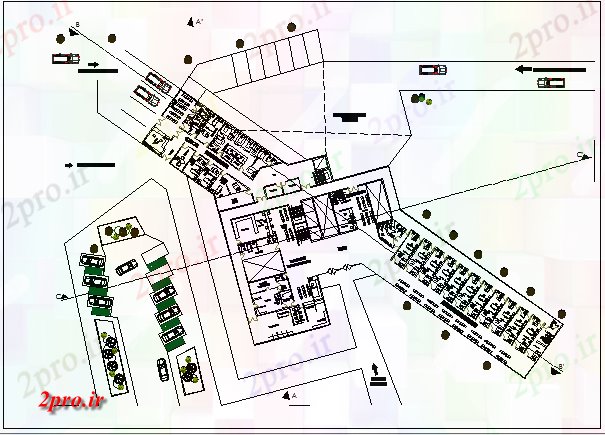 دانلود نقشه بیمارستان - درمانگاه - کلینیک زنان و زایمان اطفال کلینیک معماری طرحی 15 در 87 متر (کد64774)