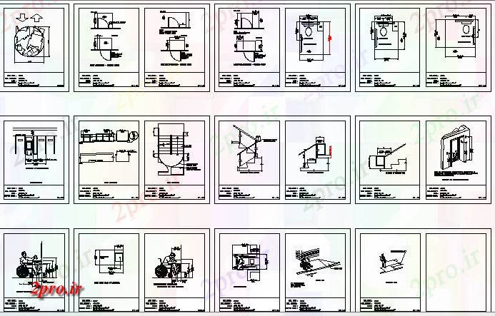 دانلود نقشه جزئیات داخلی اقدامات برای معلولین طراحی معماری  (کد64802)