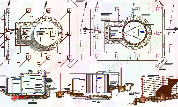 دانلود نقشه جزئیات ساخت و ساز طرحی مخزن ساختمان جزئیات ساخت و ساز  (کد64827)