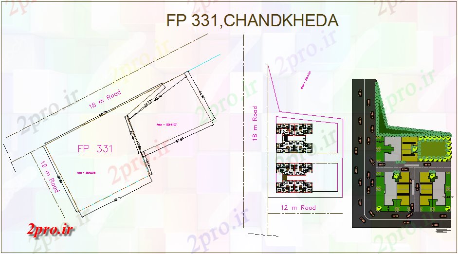 دانلود نقشه مسکونی ، ویلایی ، آپارتمان چشم انداز و طرحی با نمای نقشه منطقه برای اقامت chandkheda 21 در 27 متر (کد64831)