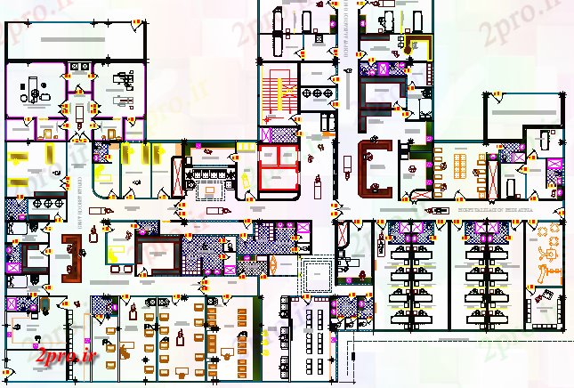 دانلود نقشه بیمارستان -  درمانگاه -  کلینیک ساختار طرحی بیمارستان متخصص زنان و اطفال جزئیات (کد64870)