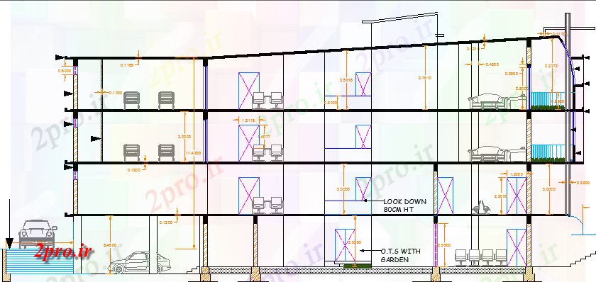 دانلود نقشه بیمارستان -  درمانگاه -  کلینیک چند تخصص و بیمارستان چند کفپوش  فرم (کد64915)