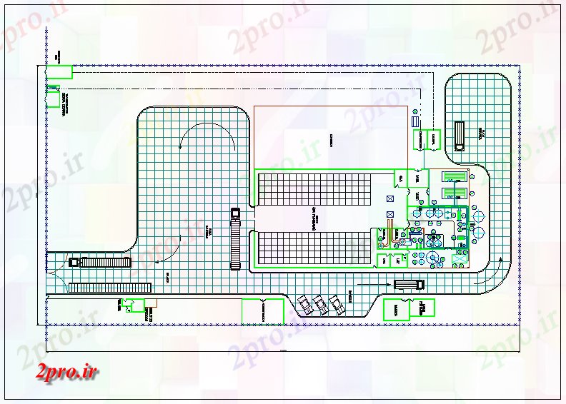 دانلود نقشه کارخانه صنعتی  ، کارگاه پردازش گیاه از تیز کردن فرآیند پودر طرحی جزئیات (کد65083)