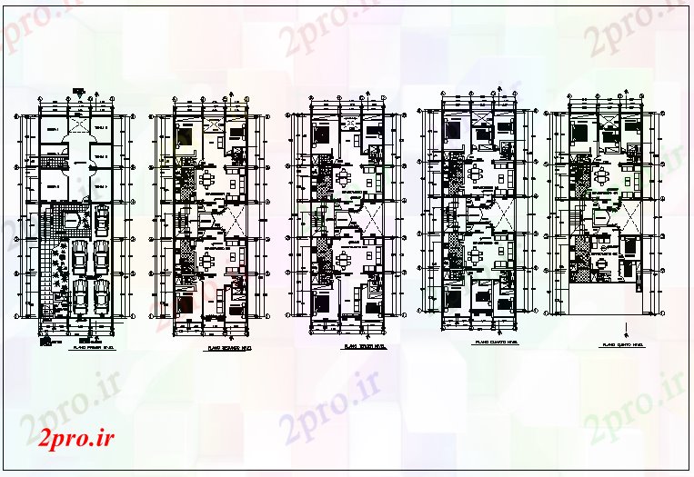 دانلود نقشه مسکونی  ، ویلایی ، آپارتمان  تخت آپارتمان   و طبقه همکف مغازه تجاری طرحی جزئیات (کد65093)