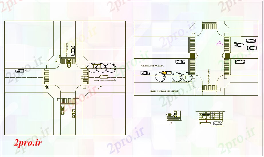 دانلود نقشه جزئیات معماری  جزئیات معماری سرپناه برای مسافران  (کد65097)