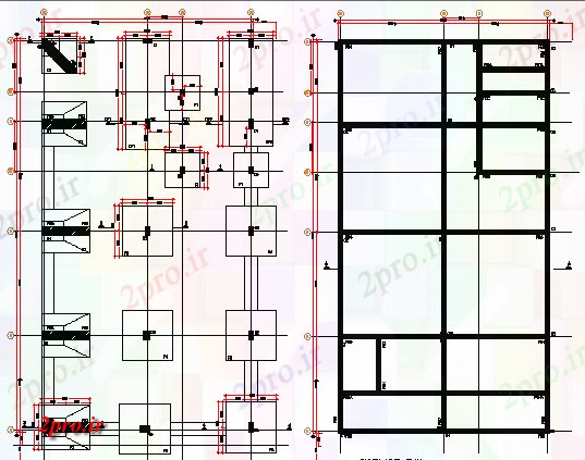 دانلود نقشه جزئیات ساخت و ساز طرحی بنیاد ayangar فروشگاه کار (کد65118)