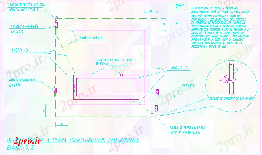 دانلود نقشه طراحی داخلی  برق ترانسفورماتور پد (کد65130)