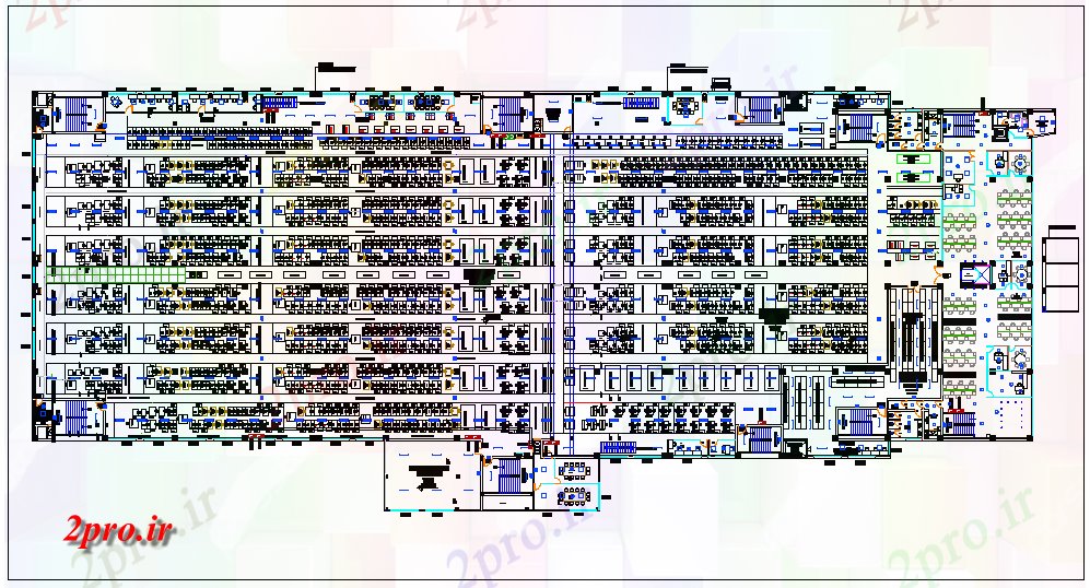 دانلود نقشه کارخانه صنعتی  ، کارگاه طراحی صنعتی  تولید لباس و شلوار جین  (کد65140)