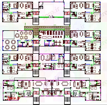 دانلود نقشه هتل - رستوران - اقامتگاه پنج ستاره جزئیات طرحی هتل طبقه معماری 10 در 51 متر (کد65197)