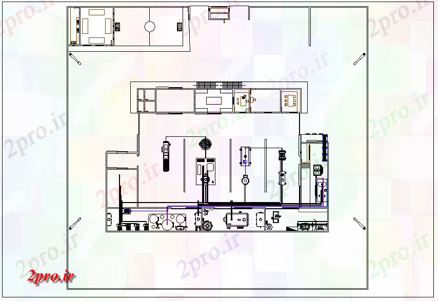 دانلود نقشه کارخانه صنعتی  ، کارگاه شیر طرحی تولید  واحد  (کد65239)