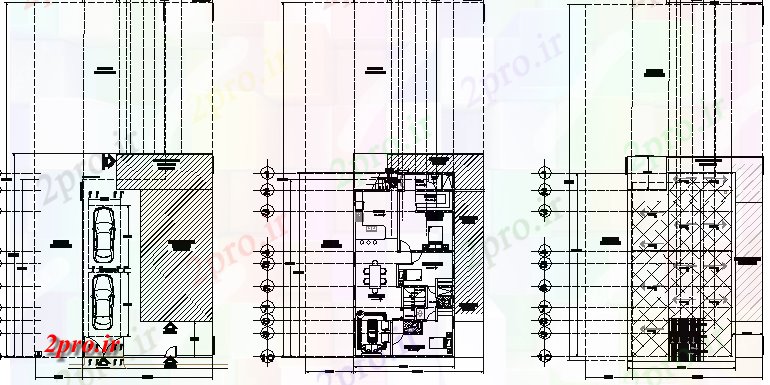 دانلود نقشه مسکونی  ، ویلایی ، آپارتمان  جزئیات طرحی طبقه تک خانواده پروژه خانه (کد65321)