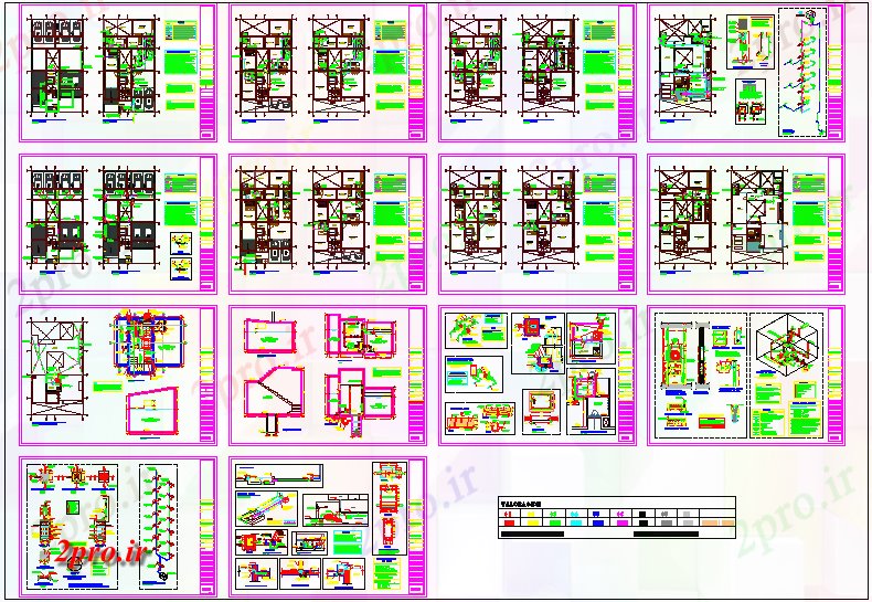 دانلود نقشه تجهیزات بهداشتی  جزئیات بهداشتی آپارتمان   طبقه (کد65323)