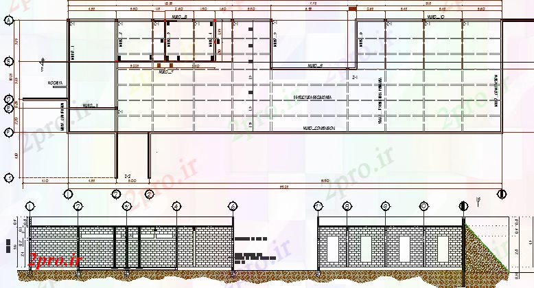 دانلود نقشه ساختمان اداری - تجاری - صنعتی منطقه جامعه معماری ساختمان پروژه (کد65354)