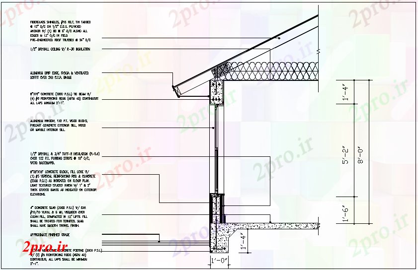 دانلود نقشه جزئیات ساخت و ساز جزئیات ساخت و ساز سقف و دیوار خشک  (کد65382)