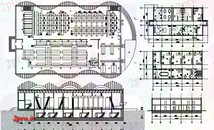 دانلود نقشه کارخانه صنعتی  ، کارگاه کارخانه شربت سازی کارخانه کارخانه، ساختار معماری پروژه (کد65409)