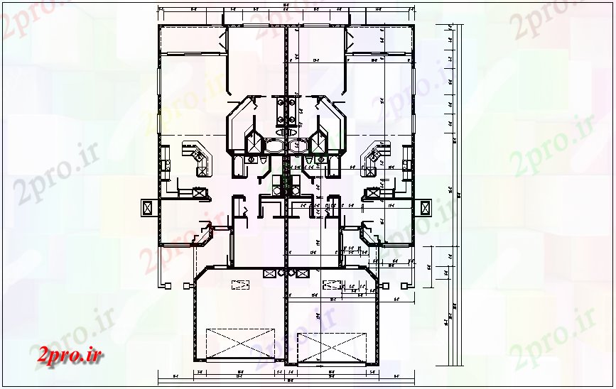 دانلود نقشه مسکونی ، ویلایی ، آپارتمان مسکونی خانه طرح 71 در 96 متر (کد65514)