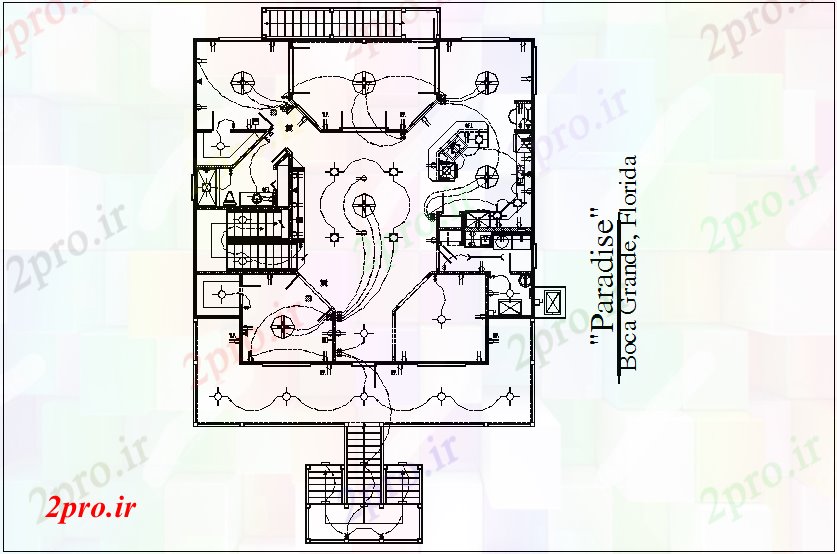 دانلود نقشه معماری  برق از طرحی خانه (کد65543)