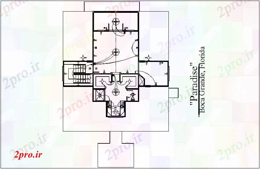 دانلود نقشه معماری  خط برق خانه طرح (کد65544)