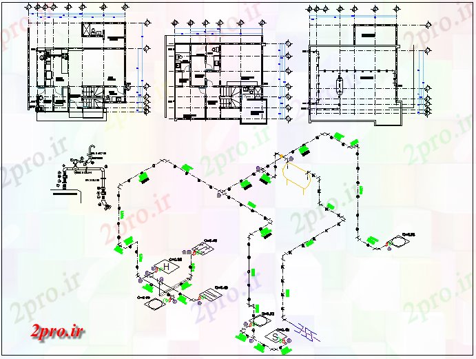 دانلود نقشه بلوک حمام حمام طرحی جزئیات (کد65580)