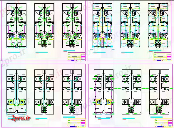 دانلود نقشه بلوک حمام و توالتبهداشتی و نصب و راه اندازی برق مسکن چند کفپوش ساخت (کد65610)