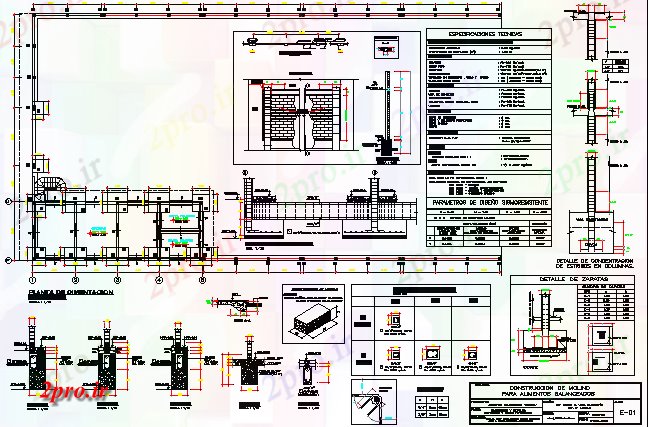 دانلود نقشه ساختمان مرتفعچند طبقه ساخت جزئیات سازنده 8 در 23 متر (کد65644)