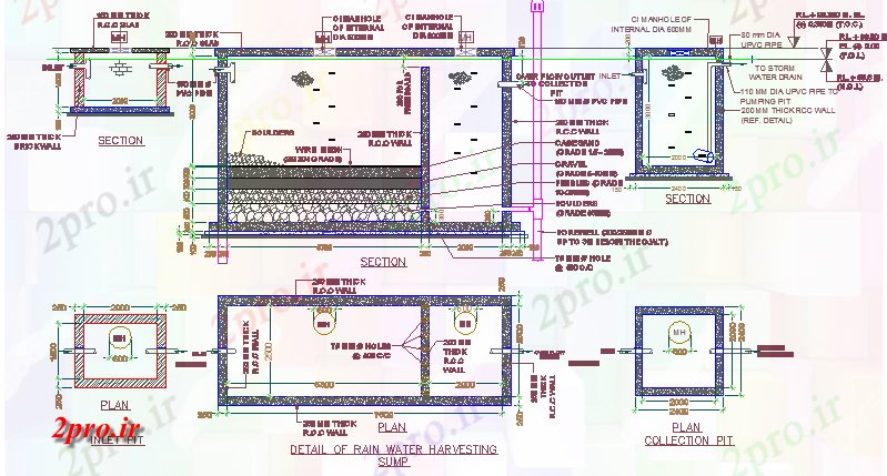 دانلود نقشه کارخانه صنعتی  ، کارگاه جمع آوری آب باران معماری سیستم پروژه (کد65651)