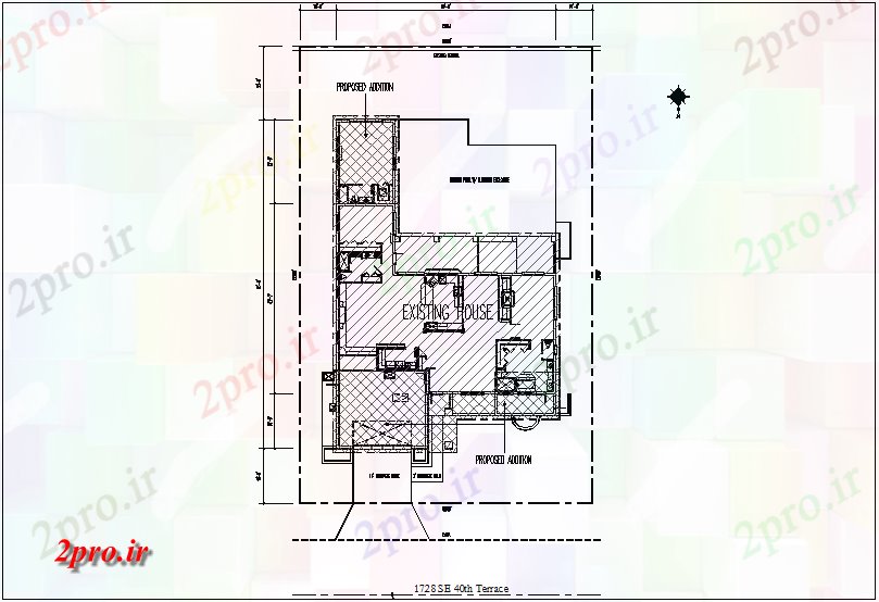 دانلود نقشه مسکونی ، ویلایی ، آپارتمان طرحی سایت از خانه با جزئیات لازم 7 در 10 متر (کد65676)