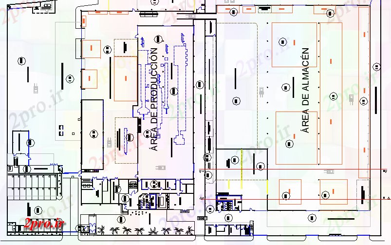 دانلود نقشه کارخانه صنعتی  ، کارگاه طرحی کارخانه صنعتی  ، کارگاه طرحی ساختاری جزئیات (کد65781)