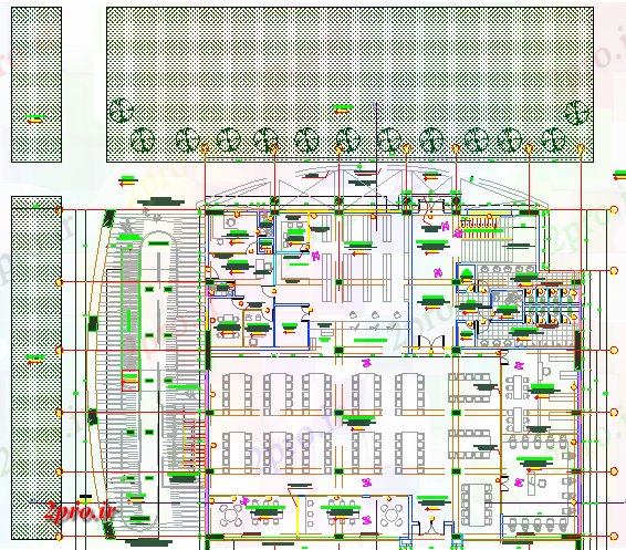 دانلود نقشه  ساختمان دولتی ، سازمانی محوطه سازی از چند پوشش کف کتابخانه مجازی (کد65854)