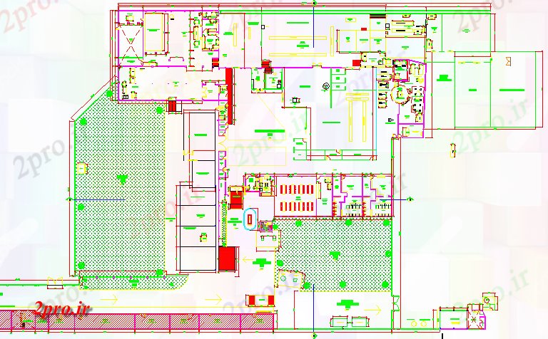 دانلود نقشه کارخانه صنعتی  ، کارگاه محوطه سازی و سایت طرحی دفاع مدنی کارخانه صنعتی  (کد65931)