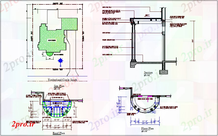 دانلود نقشه جزئیات ساخت و ساز  ساخت و ساز از طرحی سقف و کف با بخش  (کد65968)