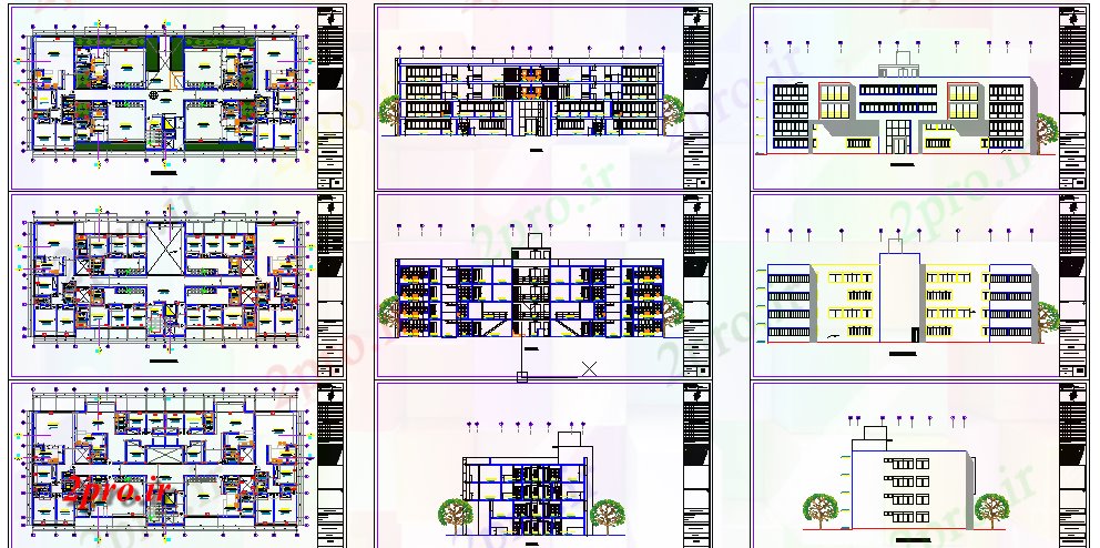 دانلود نقشه مسکونی  ، ویلایی ، آپارتمان  چند خانواده مسکن مسکونی معماری ساختمان پروژه (کد65974)