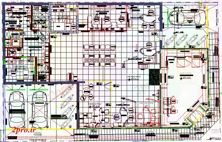دانلود نقشه بانک بانک شهرستان طرحی معماری 15 در 23 متر (کد65991)