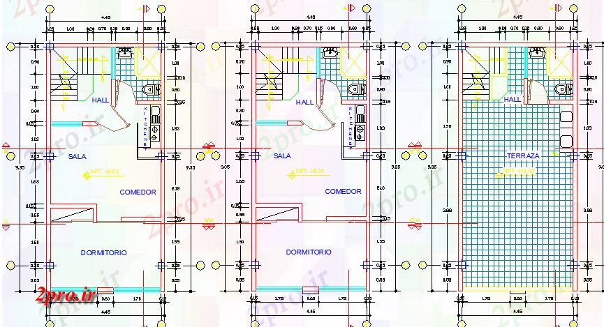 دانلود نقشه مسکونی  ، ویلایی ، آپارتمان  چند طبقه مسکونی طرحی طبقه ساختمان جزئیات (کد66003)