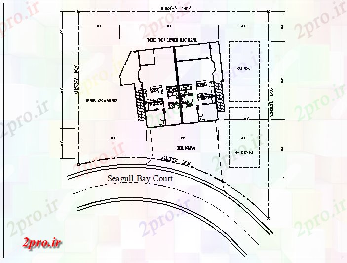 دانلود نقشه مسکونی ، ویلایی ، آپارتمان طرحی سایت از ساختار خانه جزئیات 58 در 65 متر (کد66012)
