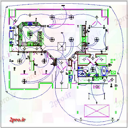 دانلود نقشه سایر بلوک ها طراحی مجلس و طرحی برقی جزئیات طرح (کد66072)