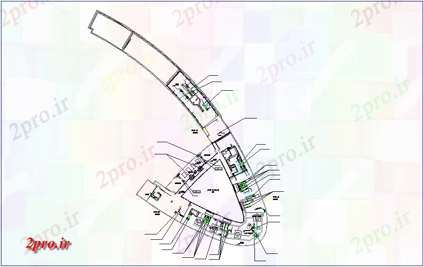 دانلود نقشه جزئیات لوله کشی لوله کشی دیدگاه با برج خنک کننده فضای باز برای آپارتمان   (کد66081)